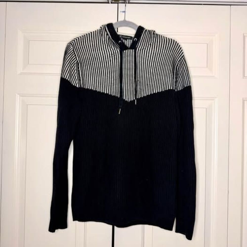INC International Concepts Hooded Colorblock Sweater